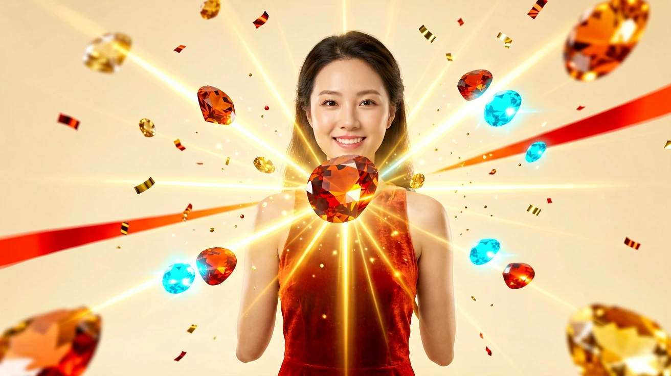 P6X ဘောနပ်စ် ရွှေရောင်အလင်းရောင်နှင့် ကျောက်မျက်ပန်းပွင့်များ